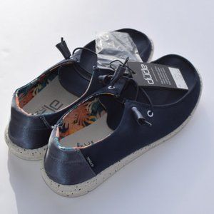 HEY DUDES Canvas Slip On Shoes Women's 10